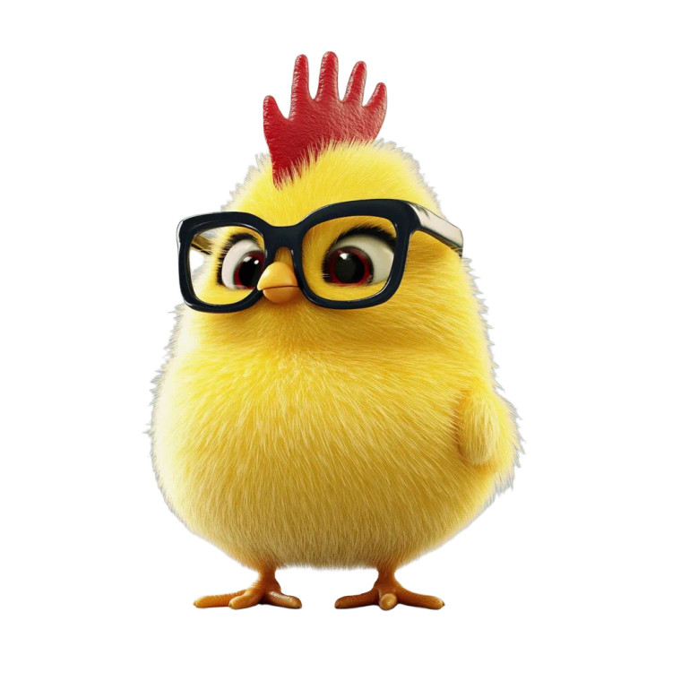 Yellow Rooster Cute Round Vinyl Car Decal Sticker – Waterproof & UV-Resistant 4.0"