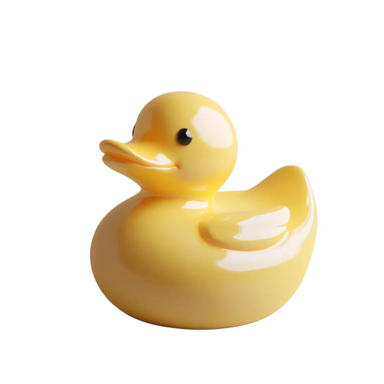 Yellow Rubber Duck Vinyl Car Decal Sticker – Waterproof & UV-Resistant 4.0"