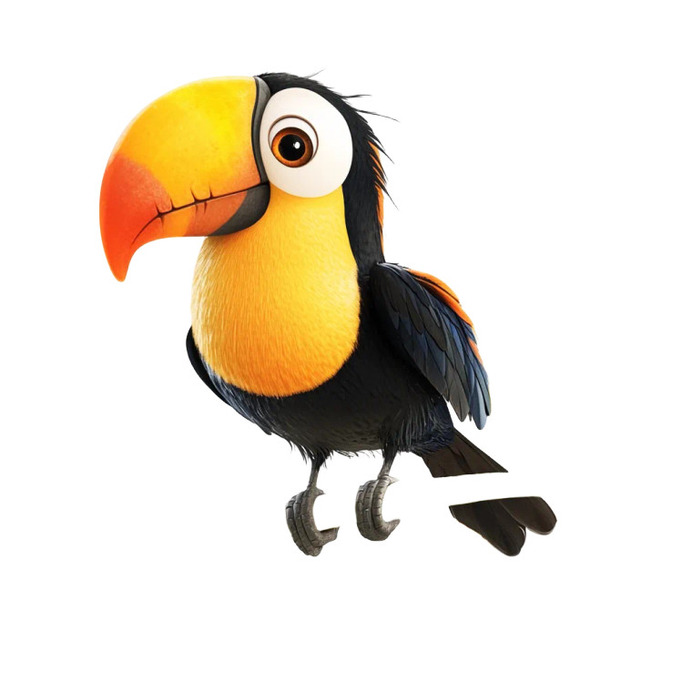 Yellow Toucan Cartoon Branch Vinyl Car Decal Sticker – Waterproof & UV-Resistant 4.0"
