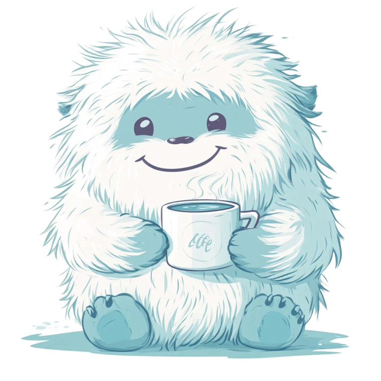 Yeti Coffee Mug Vinyl Car Decal Sticker – Waterproof & UV-Resistant 4.0"