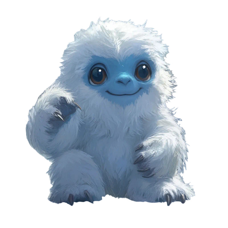 Young Baby Yeti Dnd Vinyl Car Decal Sticker – Waterproof & UV-Resistant 4.0"