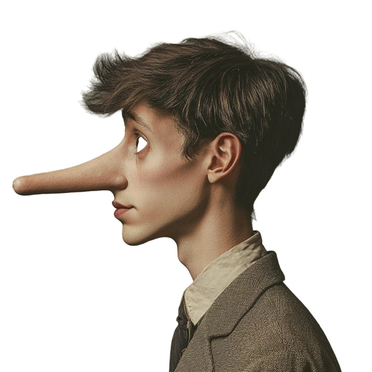 Young Man Long Nose Vinyl Car Decal Sticker – Waterproof & UV-Resistant 4.0"