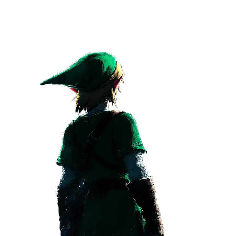 Zelda Link Silhouette Night Vinyl Car Decal Sticker – Waterproof & UV-Resistant 4.0"