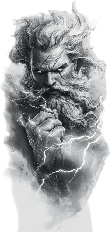Zeus Lightning Grey White Vinyl Car Decal Sticker – Waterproof & UV-Resistant 4.0"