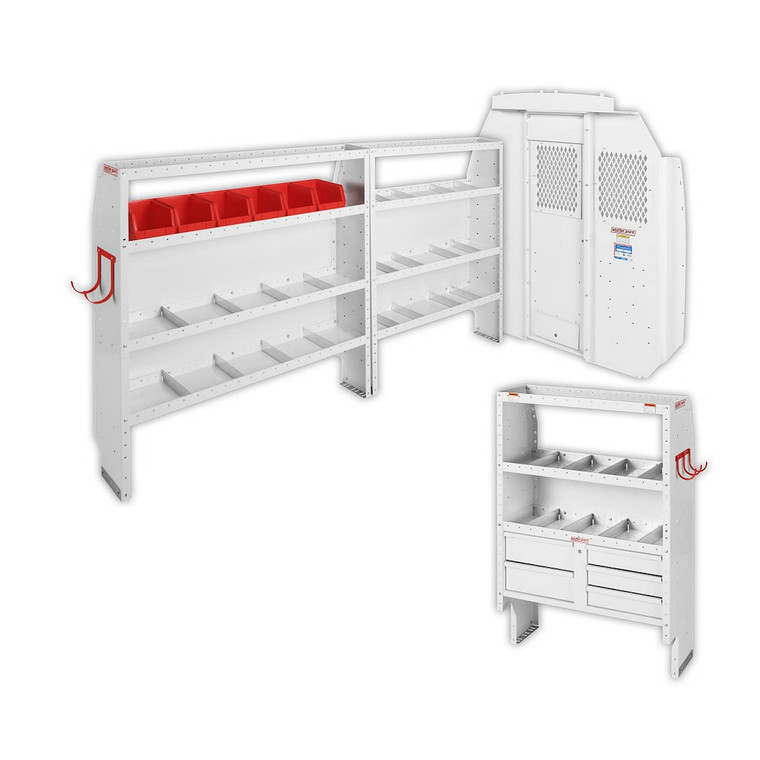 Weather Guard Van Storage System Kit 600-8451R General Service/Contractor Package; White
