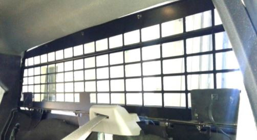 Westin Public Safety Window Guard 35-12035 Defender Series; Rear Window Of Police Vehicle; Powder Coated; Black; Steel