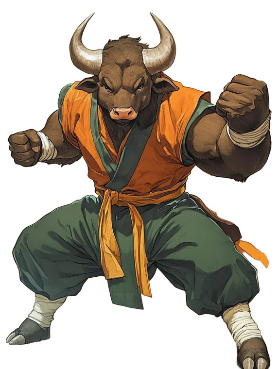 Buffalo Kung Fu Vinyl Car Decal Sticker – Waterproof & UV-Resistant 8"