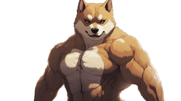 Manga Steroid Doge Vinyl Car Decal Sticker – Waterproof & UV-Resistant 8"