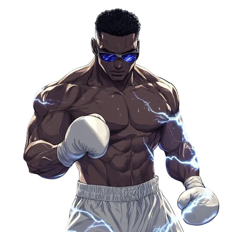 Electrifying Boxing Champion Vinyl Car Decal Sticker – Waterproof & UV-Resistant 8"