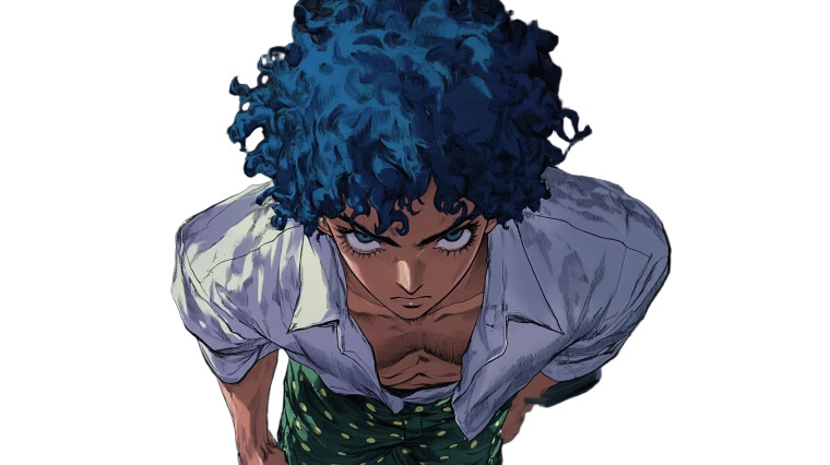 Blue Afro Delinquent Vinyl Car Decal Sticker – Waterproof & UV-Resistant 8"