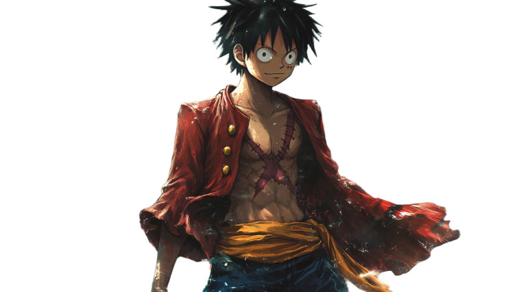 Luffy Full Body Vinyl Car Decal Sticker – Waterproof & UV-Resistant 8"