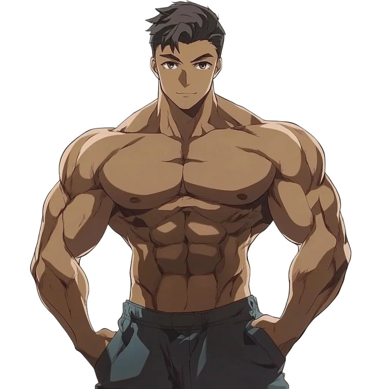 Anime Bodybuilder Vinyl Car Decal Sticker – Waterproof & UV-Resistant 8"