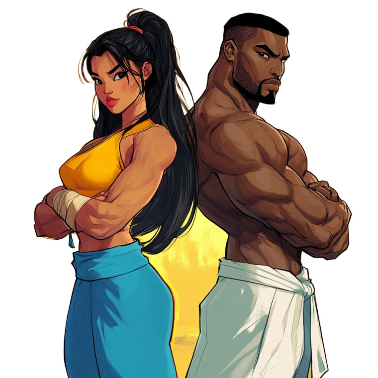Modern Mulan Duo Vinyl Car Decal Sticker – Waterproof & UV-Resistant 8"