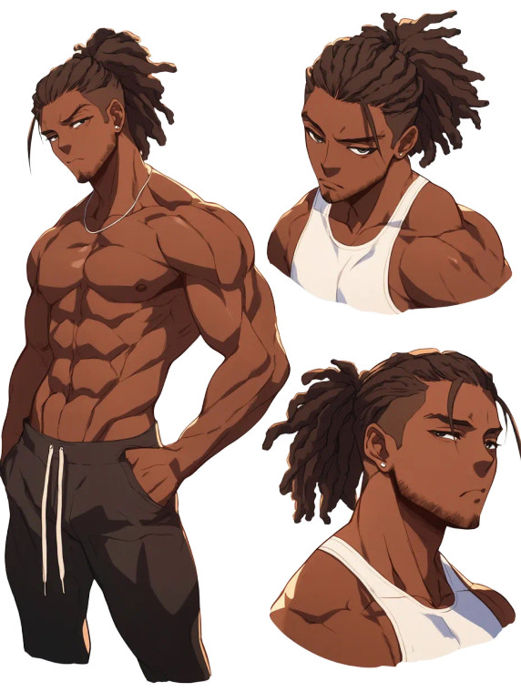 Muscular Anime Man V4 Vinyl Car Decal Sticker – Waterproof & UV-Resistant 8"