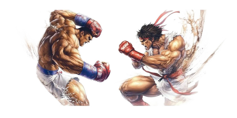 Street Fighters Duel Vinyl Car Decal Sticker – Waterproof & UV-Resistant 8"