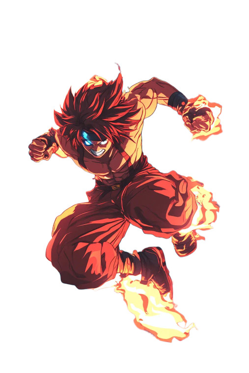 Flame Warrior Leap Vinyl Car Decal Sticker – Waterproof & UV-Resistant 8"