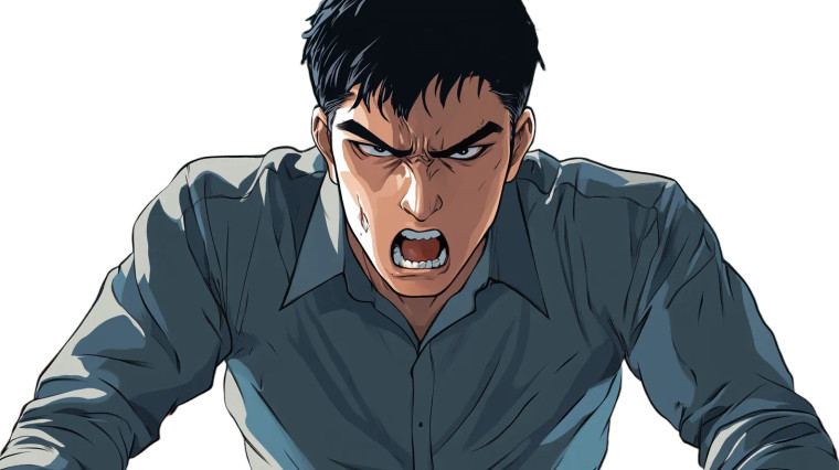 Angry Korean Teacher Vinyl Car Decal Sticker – Waterproof & UV-Resistant 8"