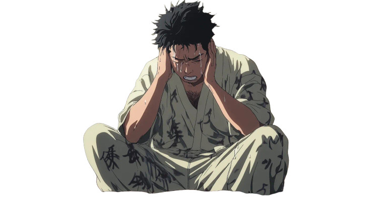 Distressed Japanese Man Vinyl Car Decal Sticker – Waterproof & UV-Resistant 8"