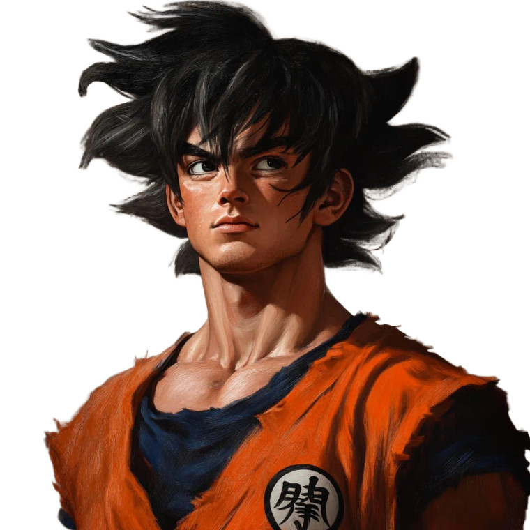 Realistic Cartoon Goku Vinyl Car Decal Sticker – Waterproof & UV-Resistant 8"
