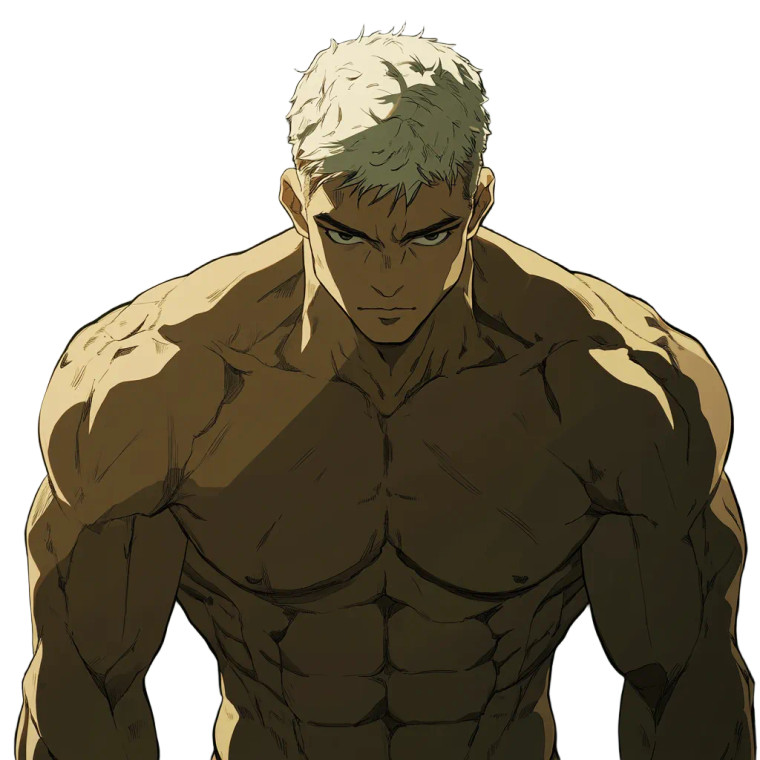 Buff Anime Guy V2 Vinyl Car Decal Sticker – Waterproof & UV-Resistant 8"