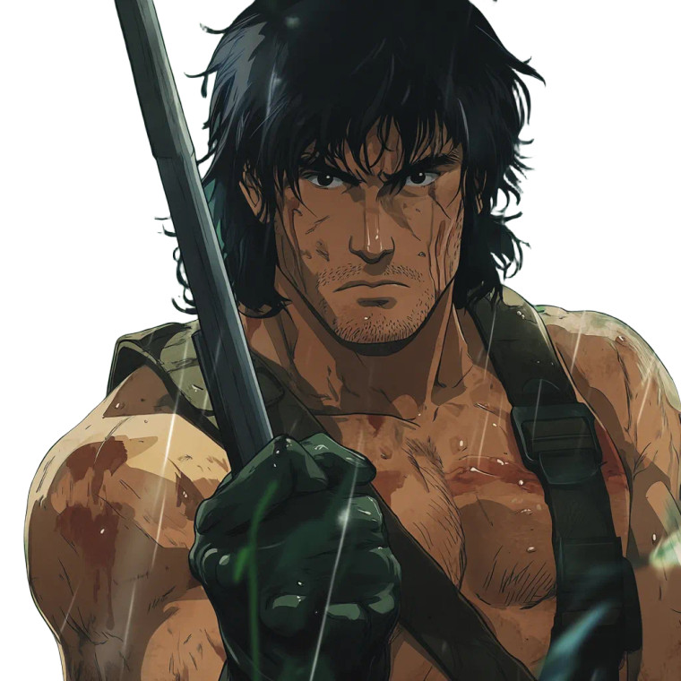 Ghibli Rambo Vinyl Car Decal Sticker – Waterproof & UV-Resistant 8"