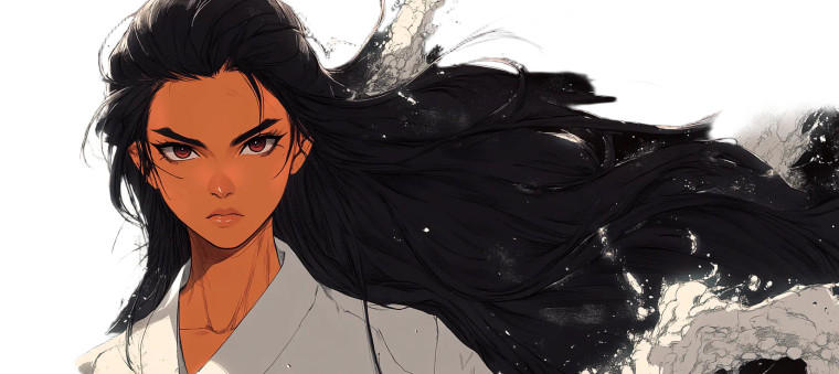 Dark Fantasy Swordswoman Vinyl Car Decal Sticker – Waterproof & UV-Resistant 8"