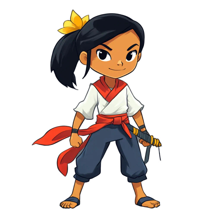 Filipino Arnis Girl Vinyl Car Decal Sticker – Waterproof & UV-Resistant 8"