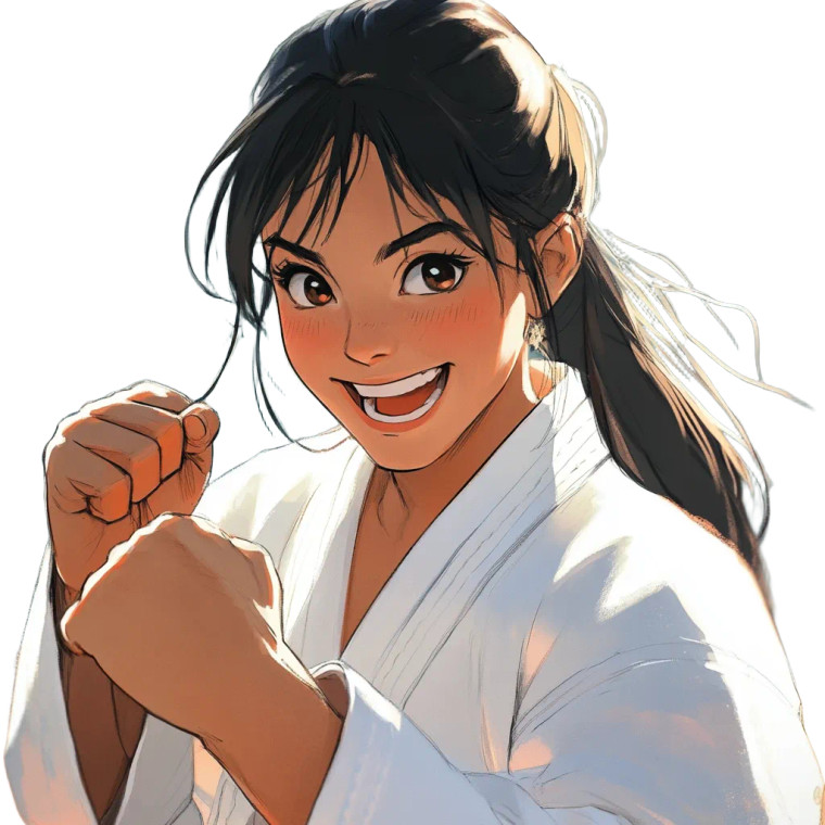 Happy Judoka Victory V2 Vinyl Car Decal Sticker – Waterproof & UV-Resistant 8"