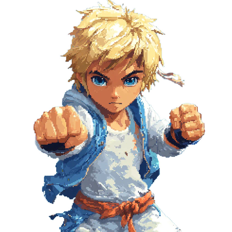 8Bit Athletic Hero Vinyl Car Decal Sticker – Waterproof & UV-Resistant 8"