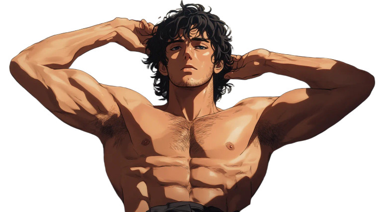 Muscular Anime Star Vinyl Car Decal Sticker – Waterproof & UV-Resistant 8"