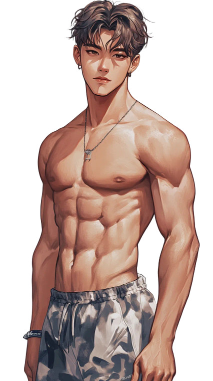 Anime Swimmer Portrait Vinyl Car Decal Sticker – Waterproof & UV-Resistant 8"