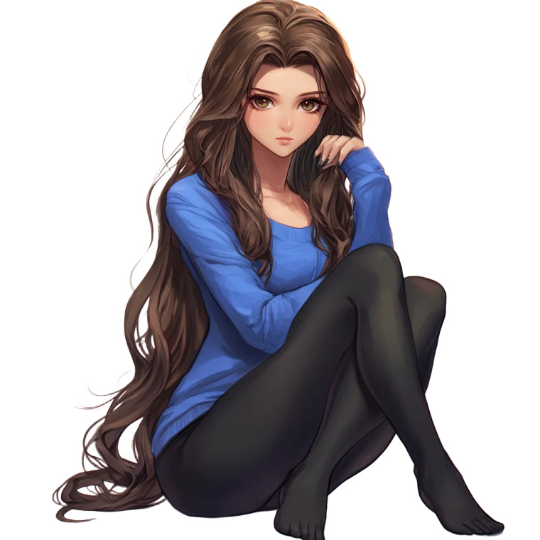 Anime D&D Girl Vinyl Car Decal Sticker – Waterproof & UV-Resistant 8"