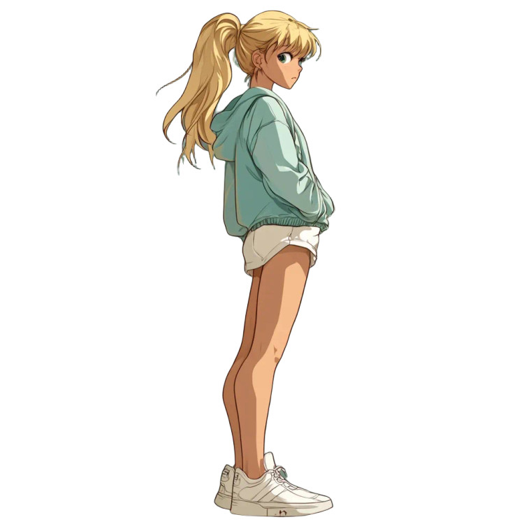 Blonde Ponytail Girl Vinyl Car Decal Sticker – Waterproof & UV-Resistant 8"