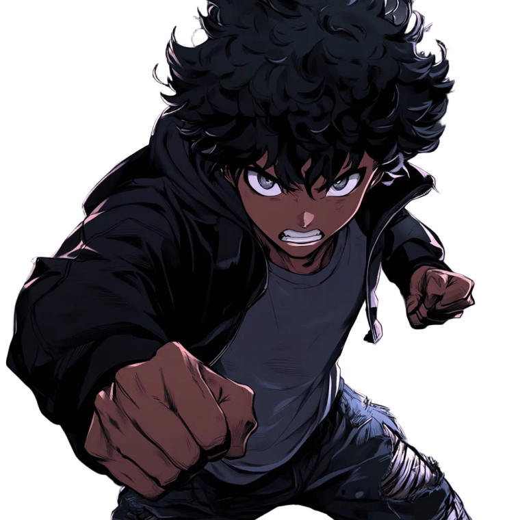 Anime Noir Fighter Vinyl Car Decal Sticker – Waterproof & UV-Resistant 8"