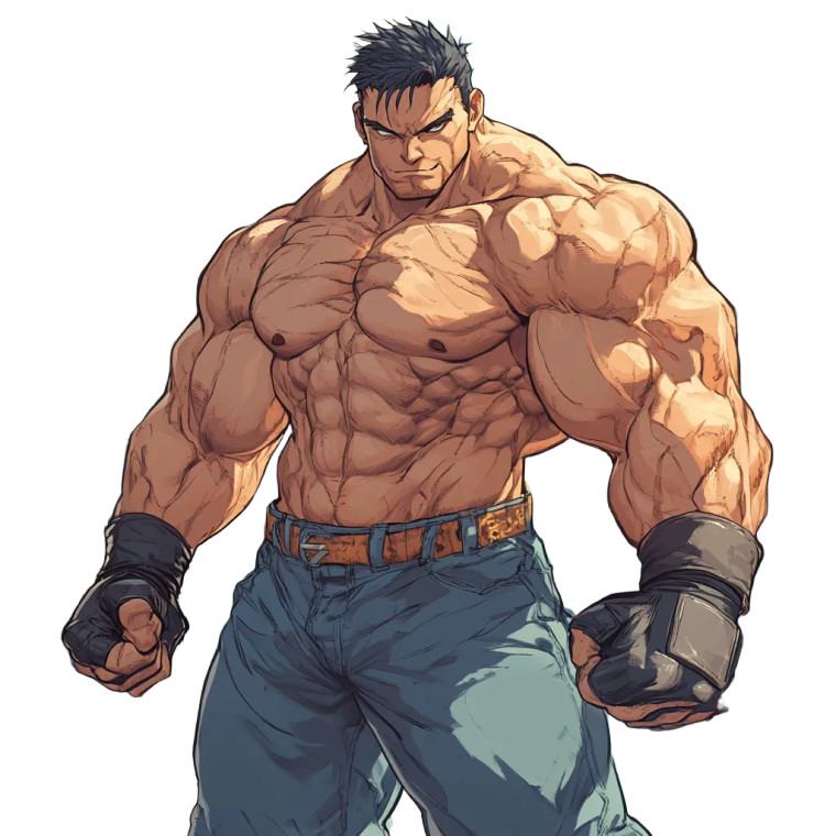 Muscular Street Brawler V2 Vinyl Car Decal Sticker – Waterproof & UV-Resistant 8"