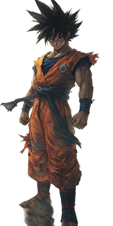 Goku Naruto Style Vinyl Car Decal Sticker – Waterproof & UV-Resistant 8"