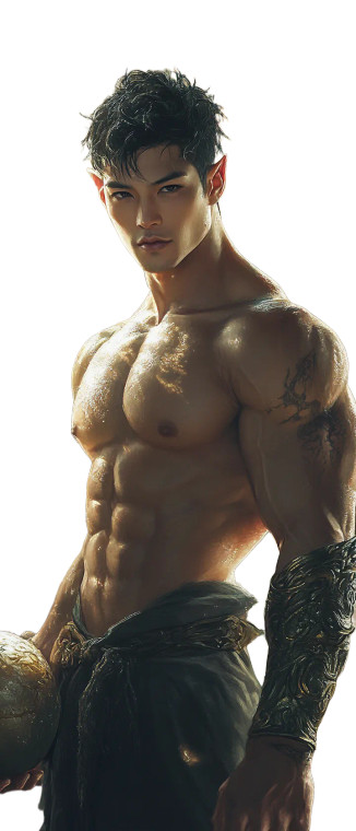 Elf Prince Bodybuilder Vinyl Car Decal Sticker – Waterproof & UV-Resistant 8"