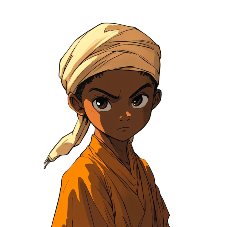 African Muslim Boy Vinyl Car Decal Sticker – Waterproof & UV-Resistant 8"