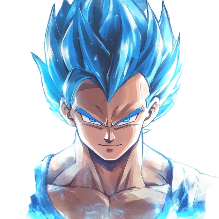 Gogeta Blue Vinyl Car Decal Sticker – Waterproof & UV-Resistant 8"