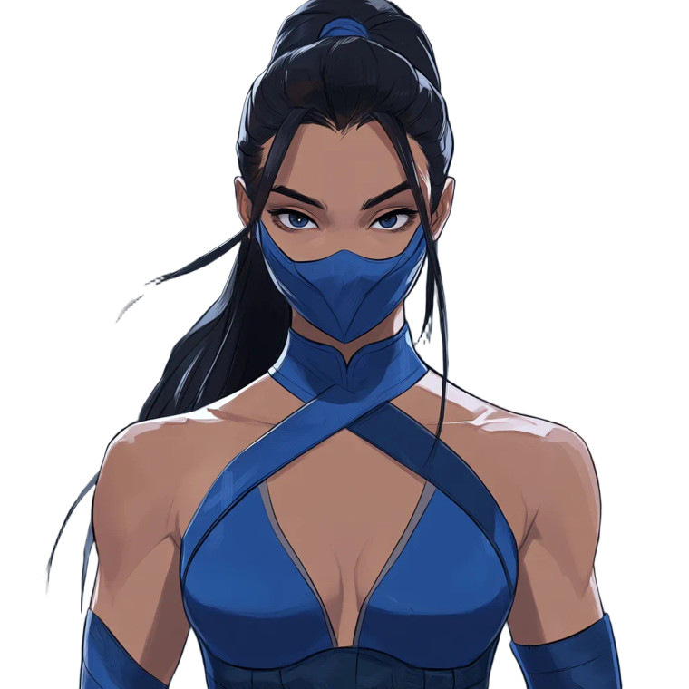 Animated Kitana Vinyl Car Decal Sticker – Waterproof & UV-Resistant 8"