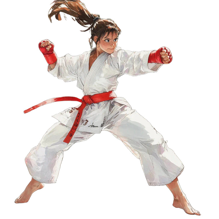 Karate Girl Kicking V3 Vinyl Car Decal Sticker – Waterproof & UV-Resistant 8"
