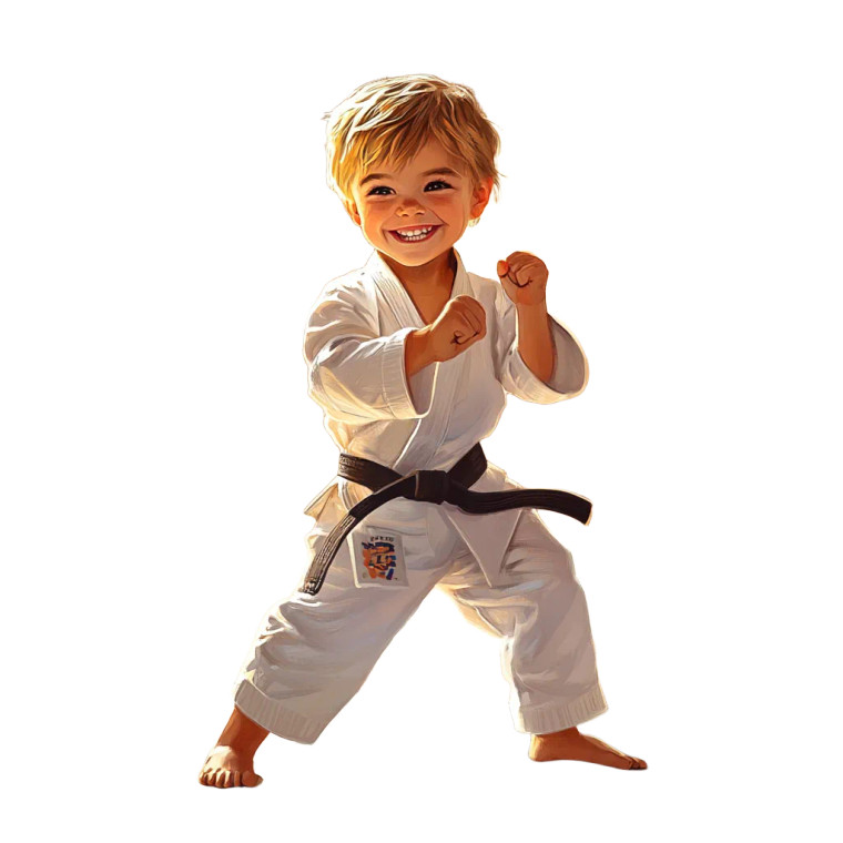 Child Martial Artist Vinyl Car Decal Sticker – Waterproof & UV-Resistant 8"