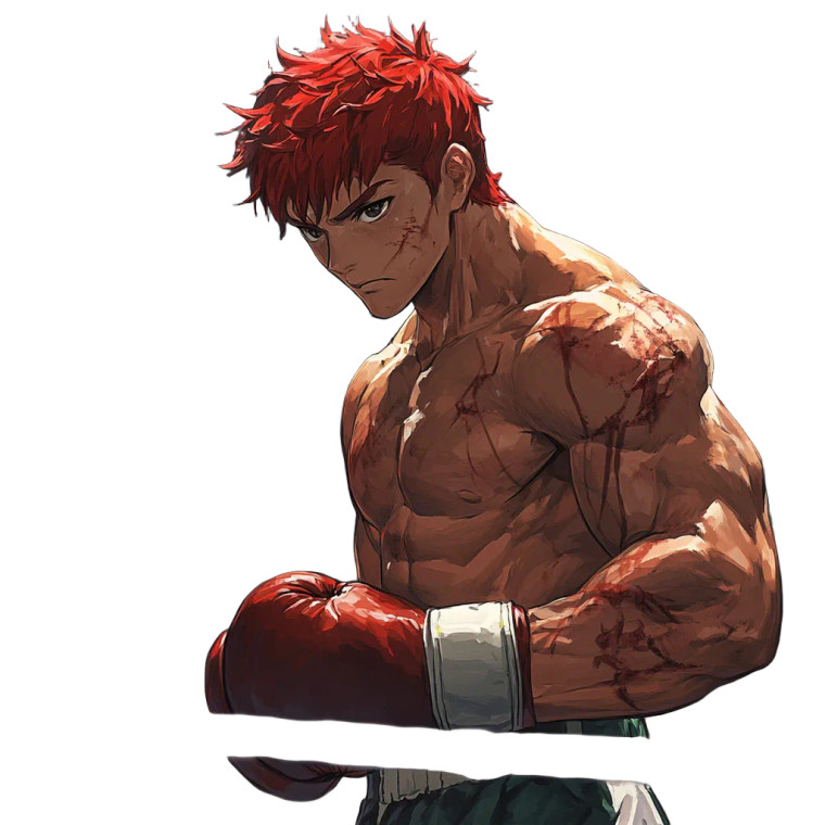 Red-Haired Boxer V2 Vinyl Car Decal Sticker – Waterproof & UV-Resistant 8"