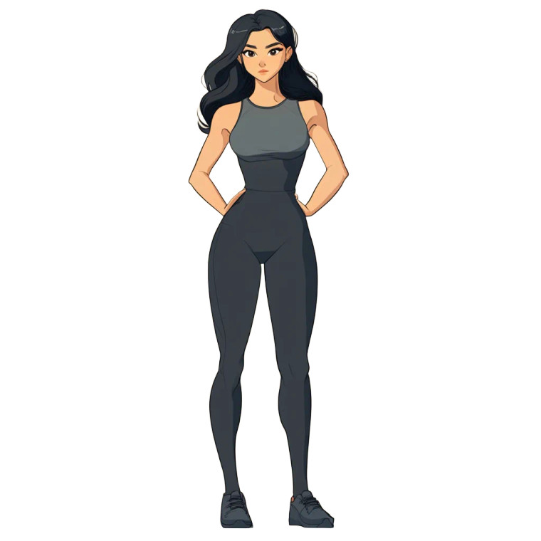 Comic Power Pose Vinyl Car Decal Sticker – Waterproof & UV-Resistant 8"