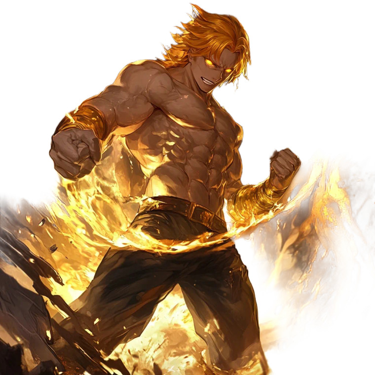 Escanor Powerful Pose Vinyl Car Decal Sticker – Waterproof & UV-Resistant 8"