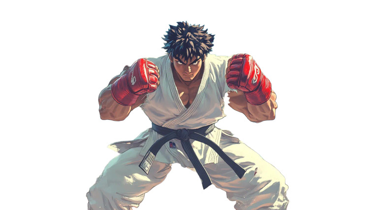 Street Fighter Karateka Vinyl Car Decal Sticker – Waterproof & UV-Resistant 8"