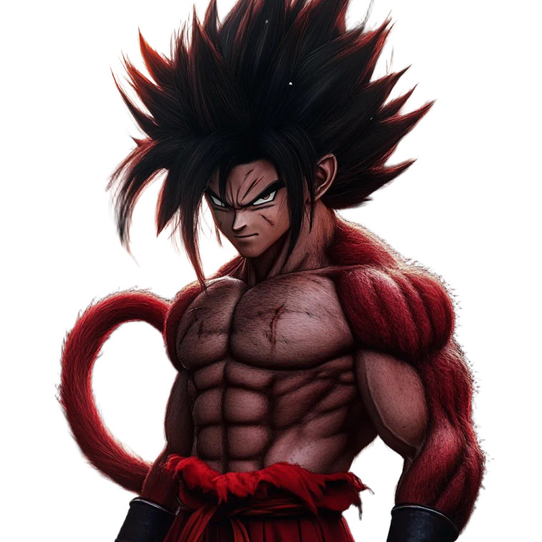 Goku Super Saiyan 4 V2 Vinyl Car Decal Sticker – Waterproof & UV-Resistant 8"