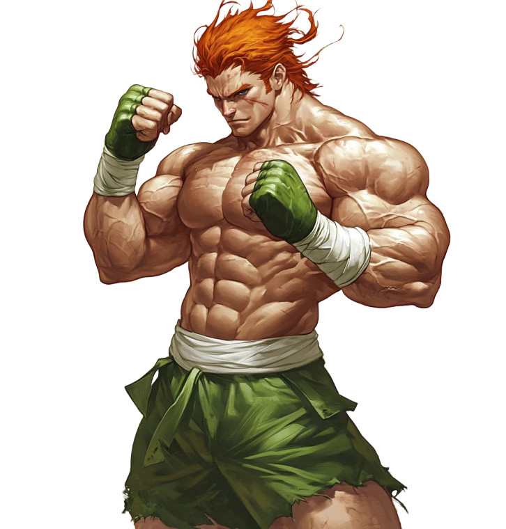 Muscular Ginger Fighter V2 Vinyl Car Decal Sticker – Waterproof & UV-Resistant 8"