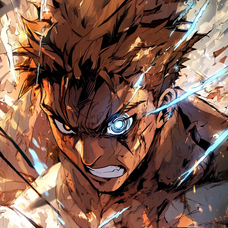 Fierce Anime Warrior V4 Vinyl Car Decal Sticker – Waterproof & UV-Resistant 8"