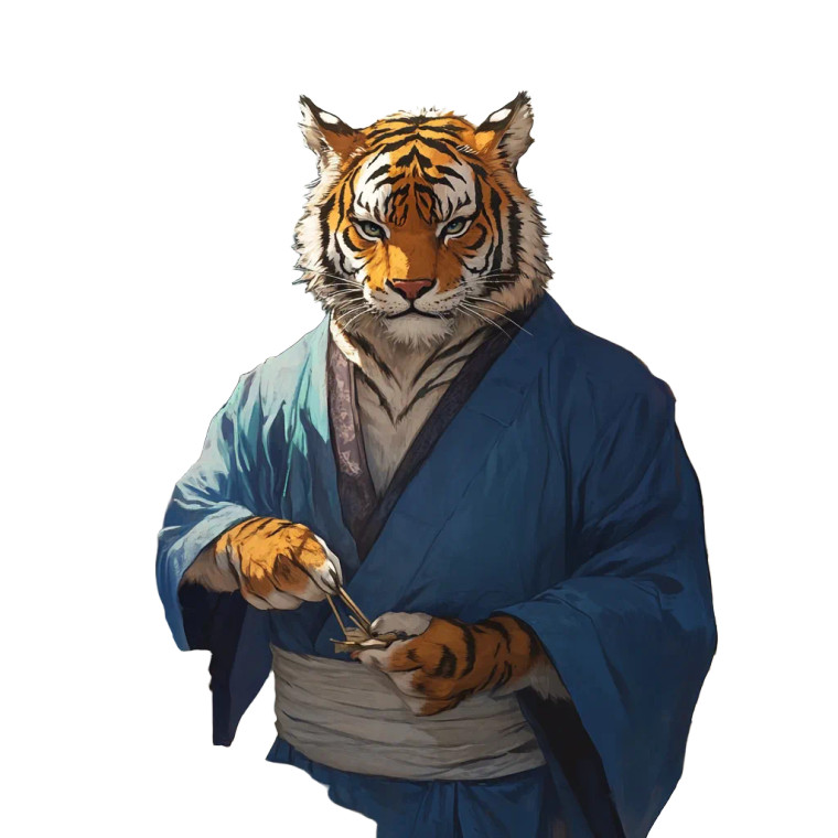 Tiger Artisan Vinyl Car Decal Sticker – Waterproof & UV-Resistant 8"